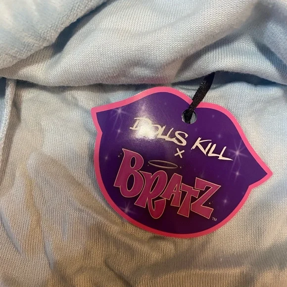Dolls Kill x Bratz limited edition embellished Bratz blue velour skirt- NWT - Picture 8 of 15
